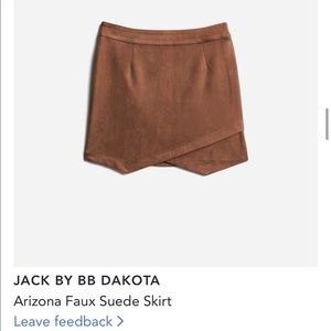 NWOT Jack by BB Dakota Arizona Faux Suede Skirt